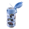 400ml Kids Drink Bottle with Sipper Straw - Monster Truck