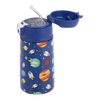 400ml Kids Drink Bottle with Sipper Straw - Outer Space
