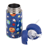400ml Kids Drink Bottle with Sipper Straw - Outer Space