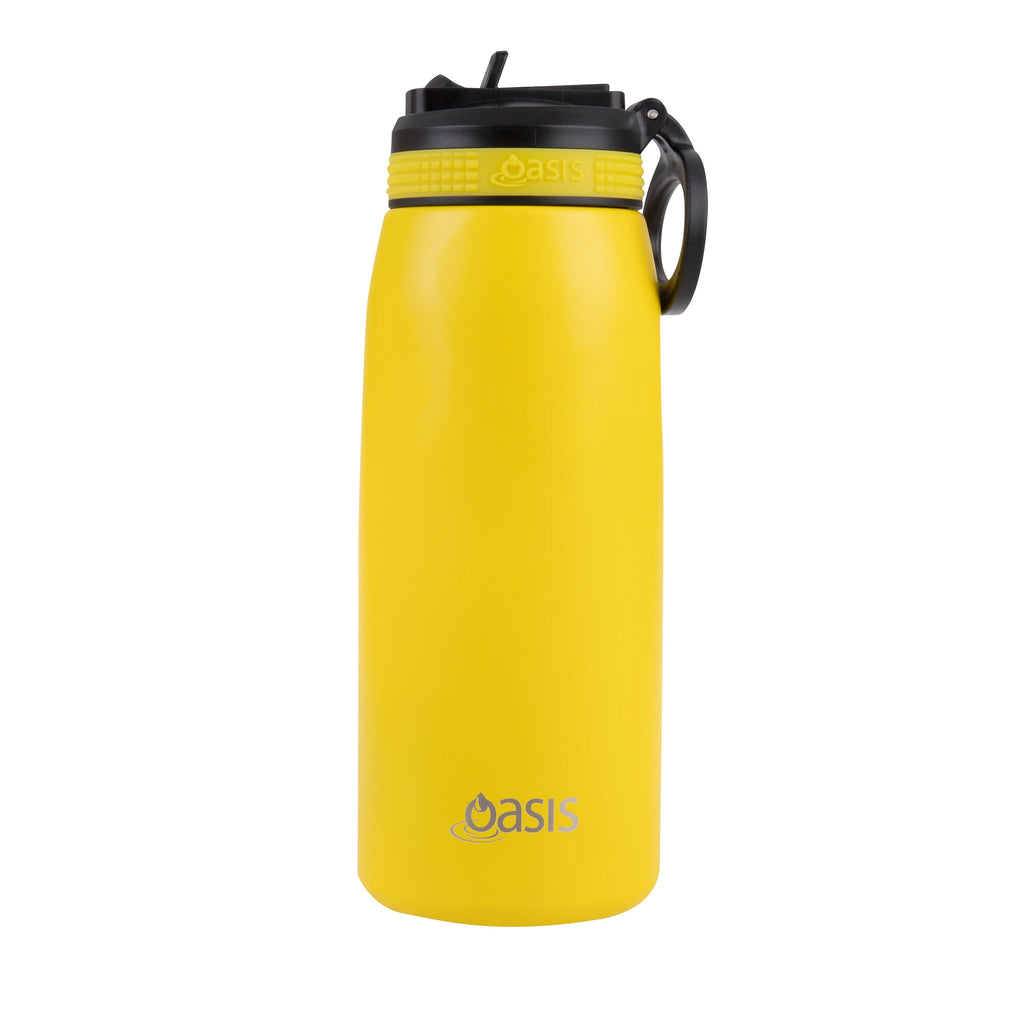 780ml Sports Bottle with Sipper - Neon Yellow