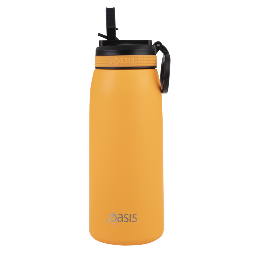 780ml Sports Bottle with Sipper - Neon Orange