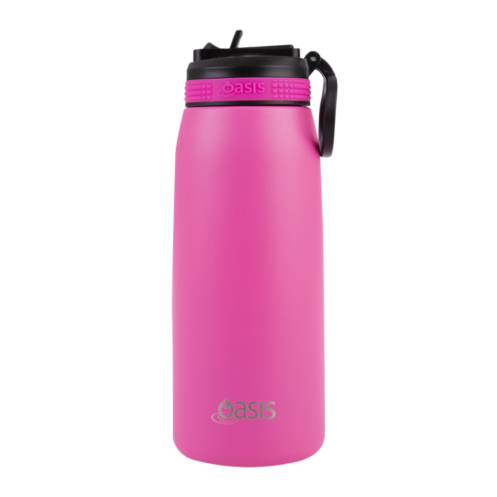 780ml Sports Bottle with Sipper - Neon Pink