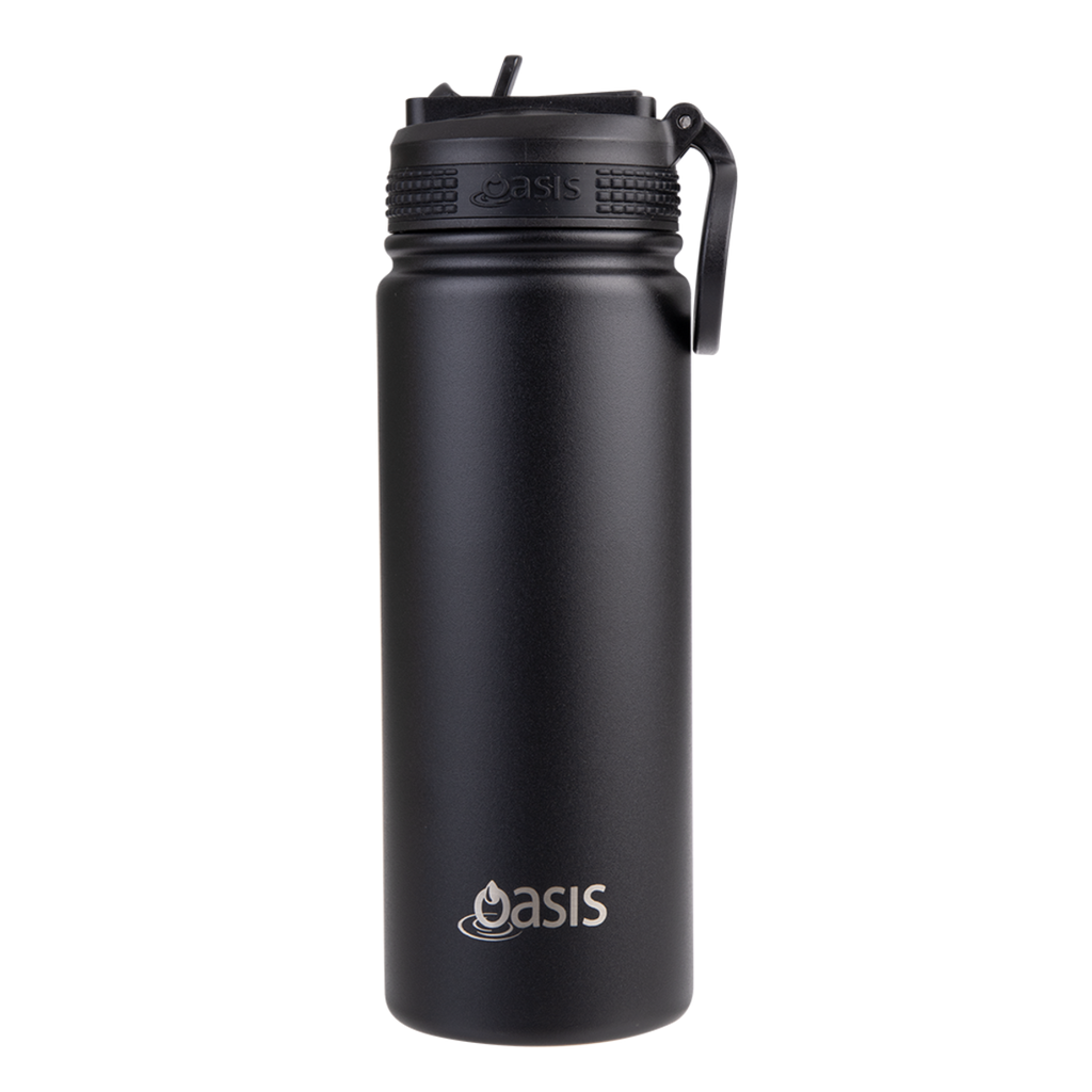 550ml 'Challenger' Sports Bottle with Sipper - Black