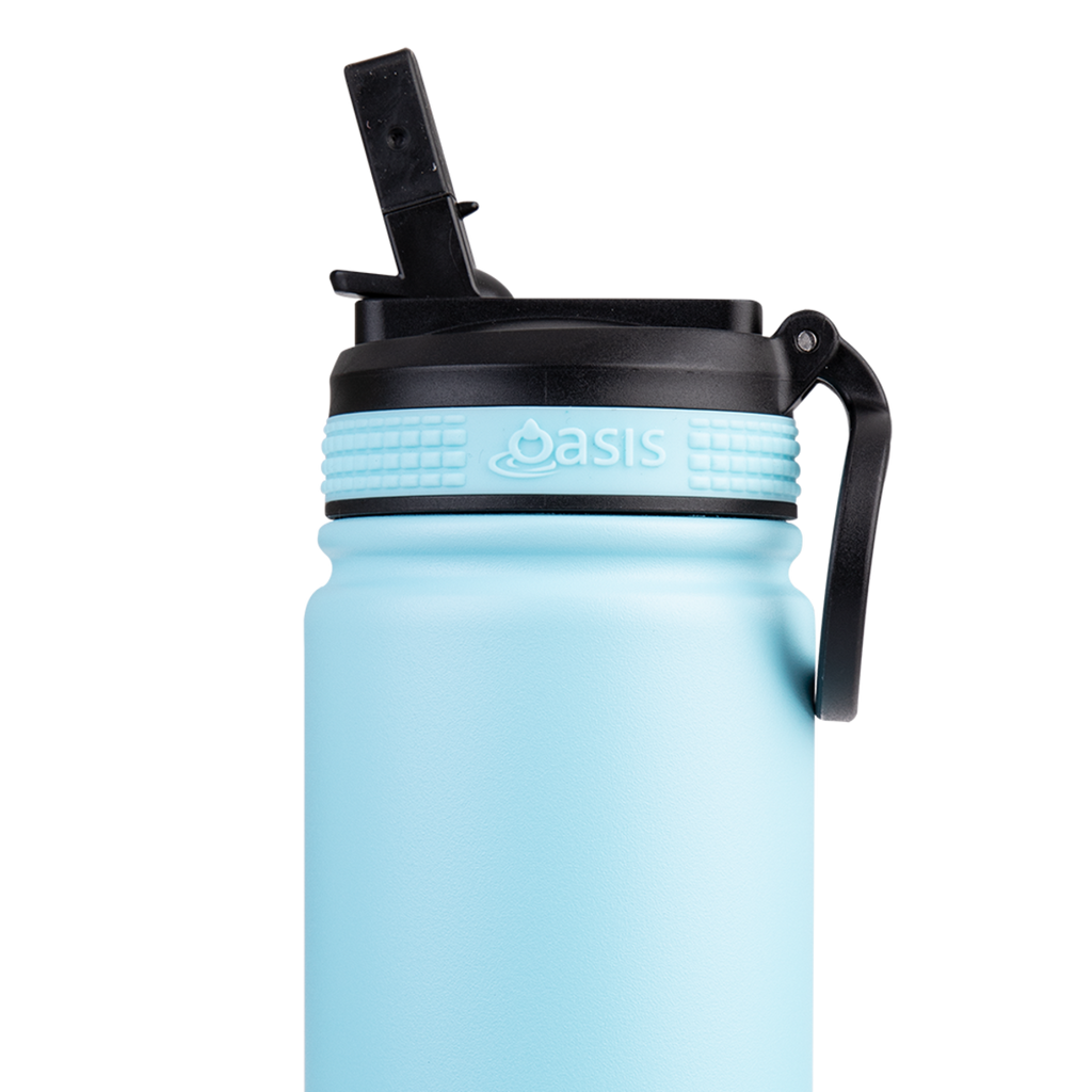 550ml 'Challenger' Sports Bottle with Sipper - Island Blue