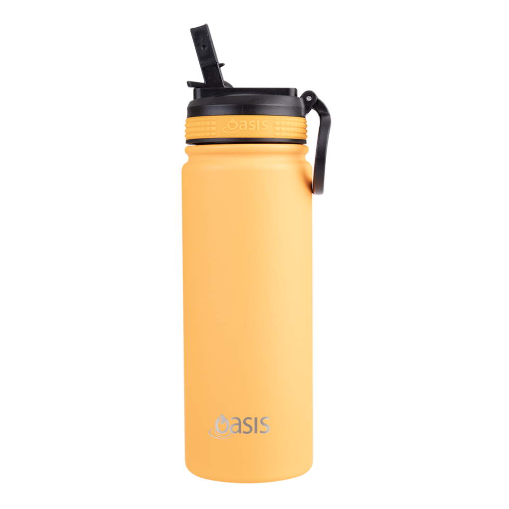 550ml 'Challenger' Sports Bottle with Sipper - Neon Orange