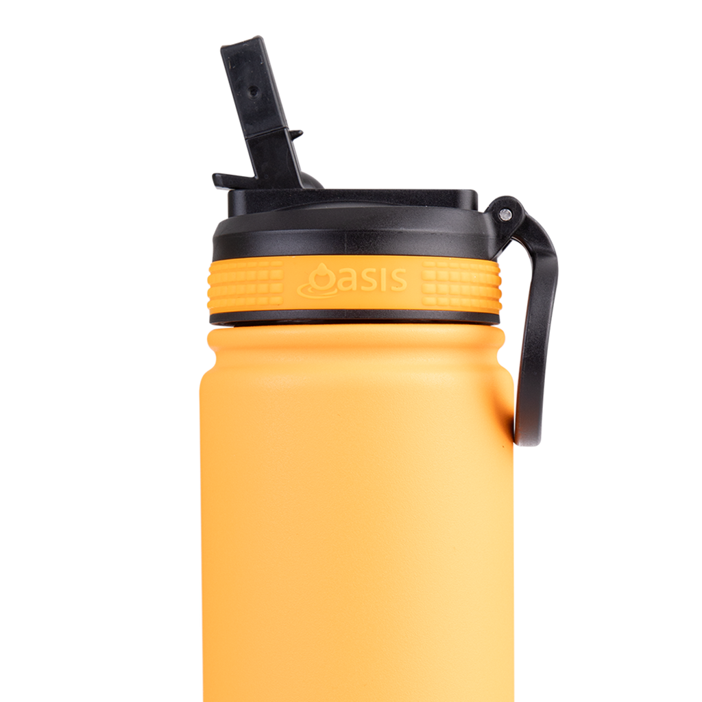 550ml 'Challenger' Sports Bottle with Sipper - Neon Orange