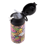 400ml Kids Drink Bottle with Sipper Straw - Squishies