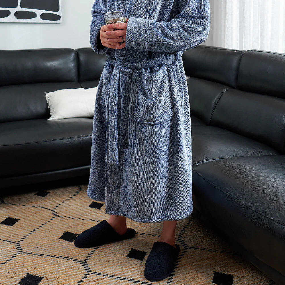 Men's Bath Robe - Navy