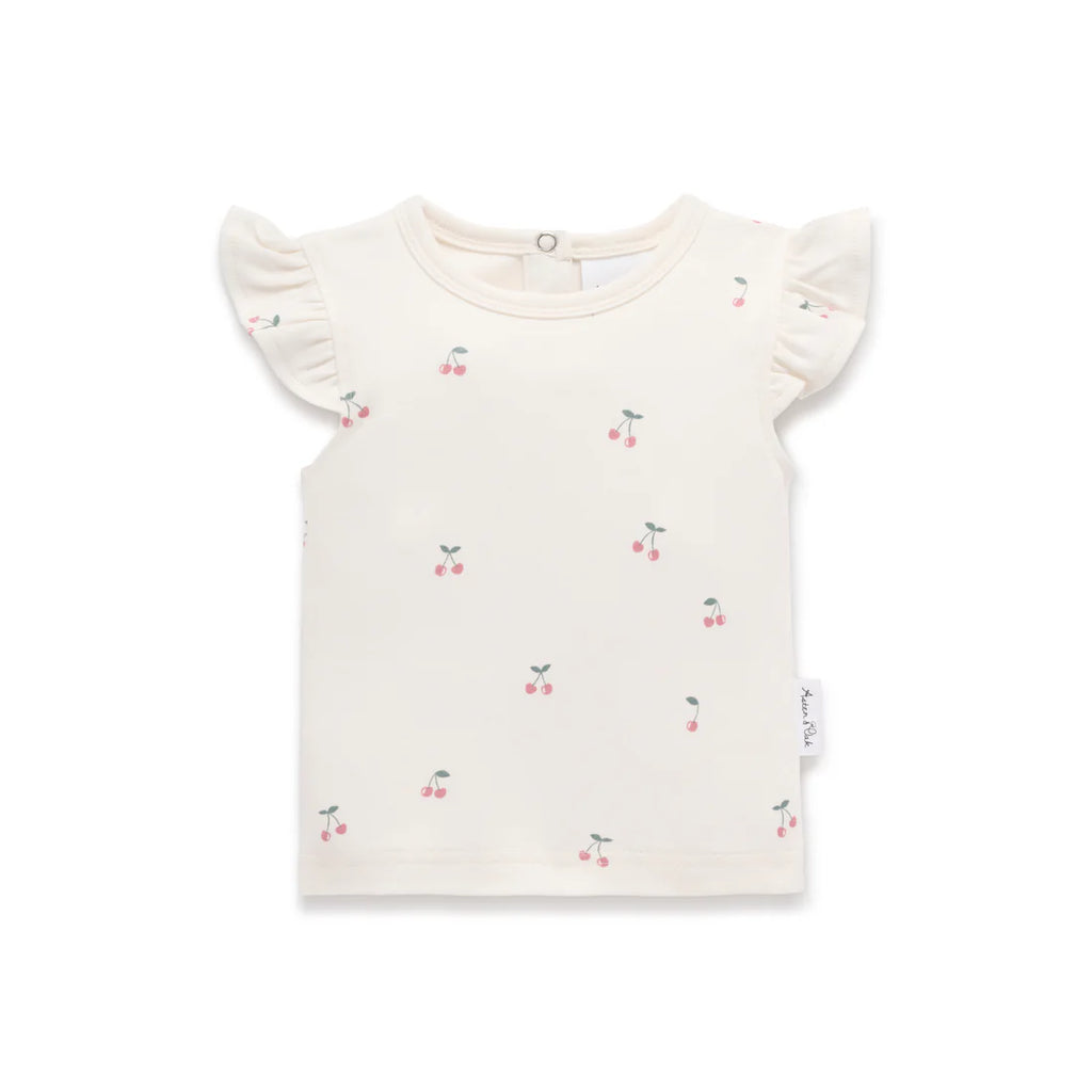 Cherry Flutter Top