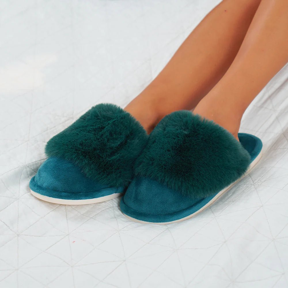 Cosy Luxe Slippers - Emerald