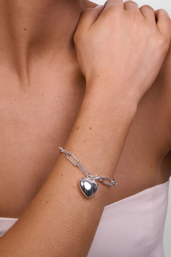 Lottie Heart Bracelet - Silver