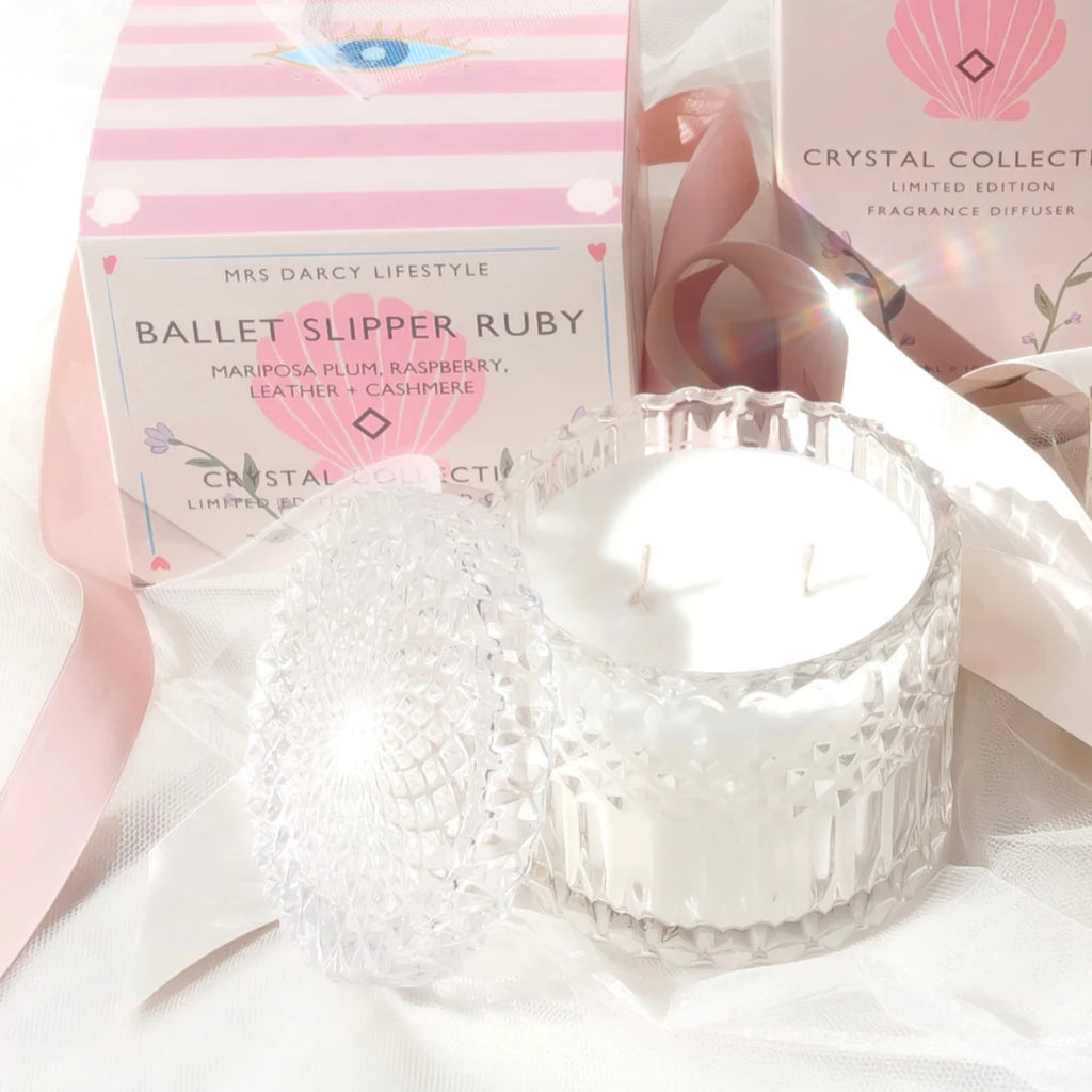 Ballet Slipper Ruby Candle - Mariposa Plum, Raspberry, Leather + Cashmere