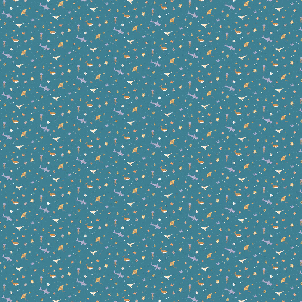 Ocean Creatures Marine Fitted Cot Sheet