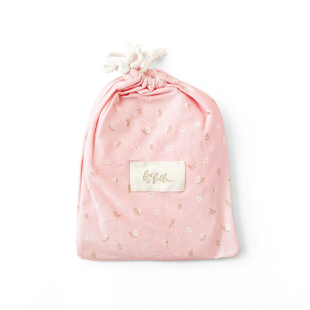Dusty Roses Organic Fitted Bassinet Sheet / Change Pad Cover