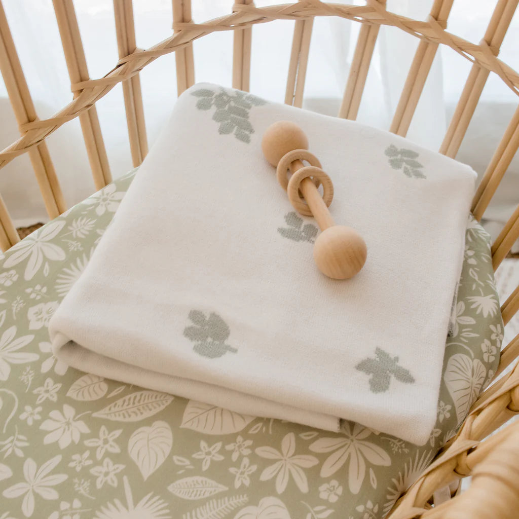 Zanzibar Organic Fitted Bassinet Sheet / Change Pad Cover