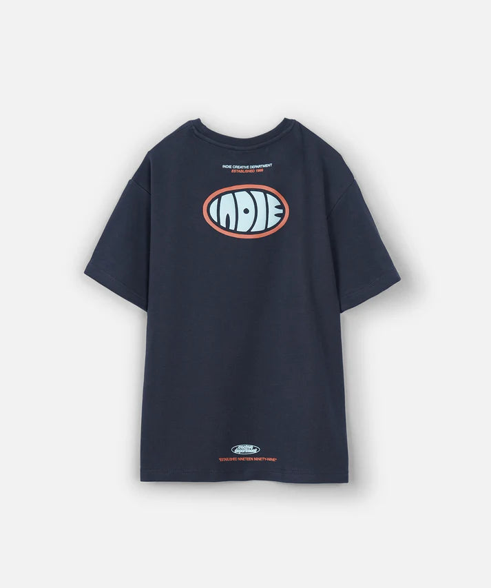 The Stacked Tee - Slate/Mint