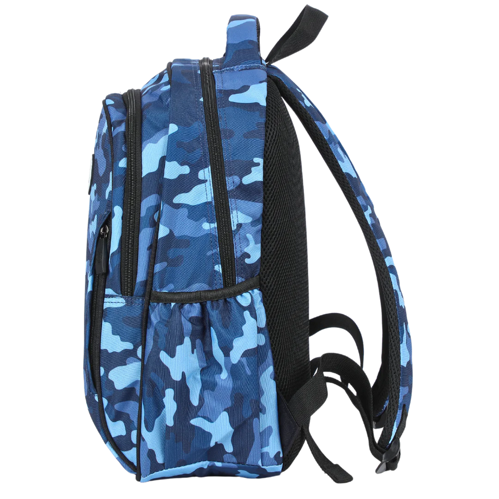 Midsize Kids Backpack - Blue Camouflage