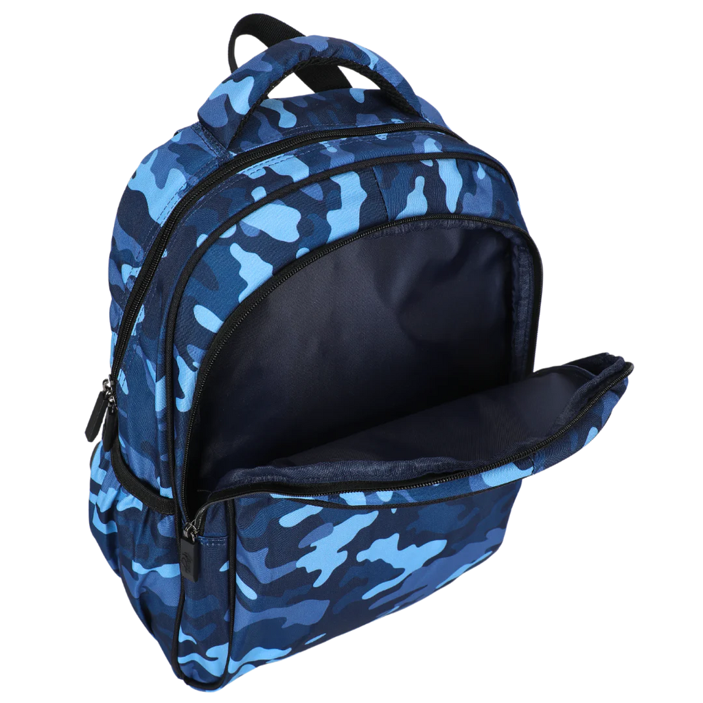 Midsize Kids Backpack - Blue Camouflage