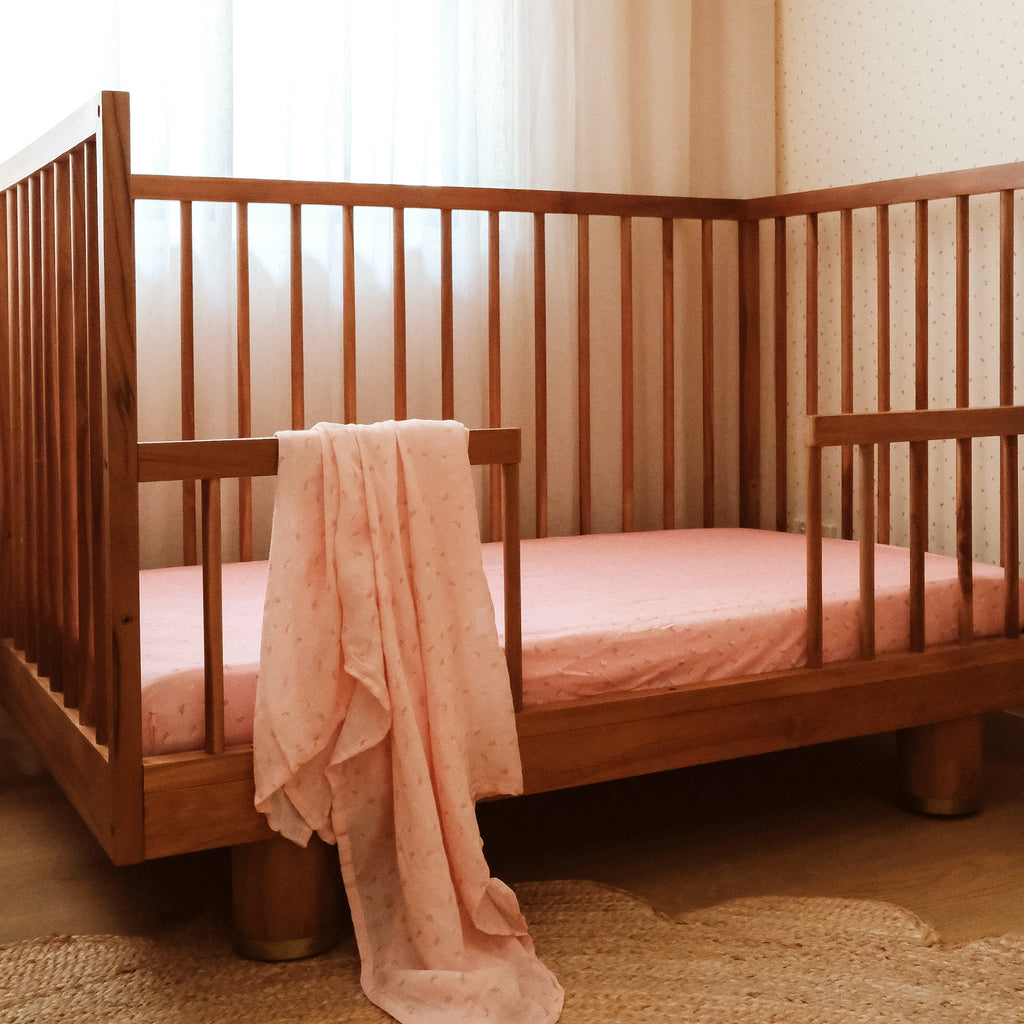Dusty Roses Fitted Cot Sheet