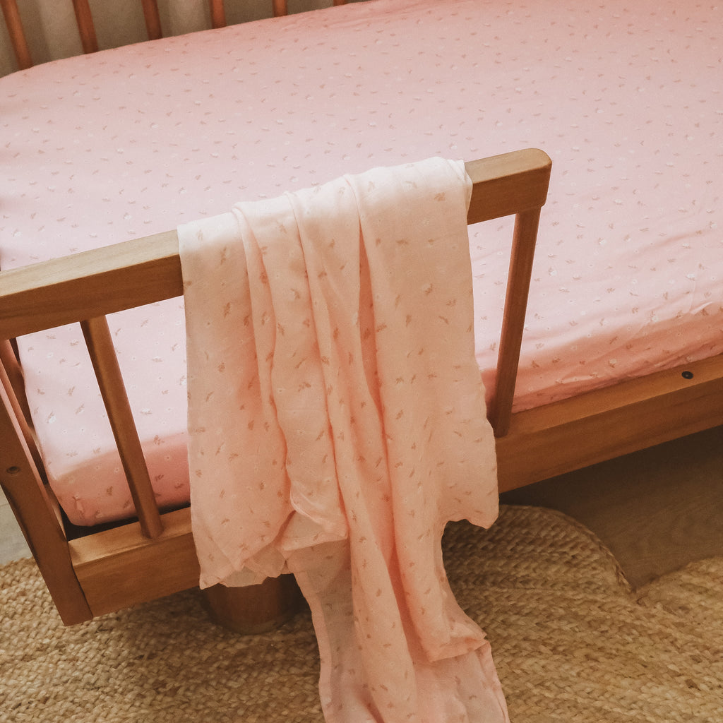Dusty Roses Fitted Cot Sheet