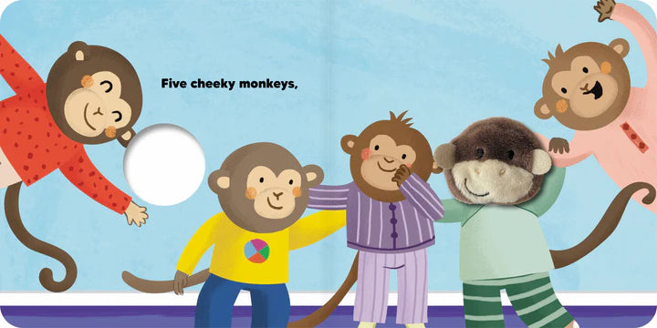 Five Cheeky Monkeys - Finger Puppet - Board Book