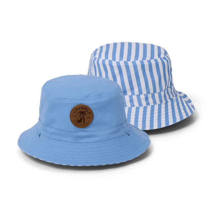 Sly Blue Stripe Bucket Hat