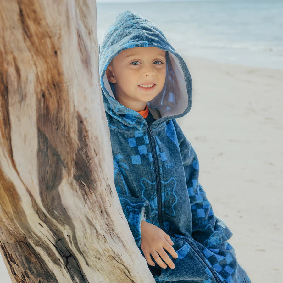 Navy Zip-Up Towel