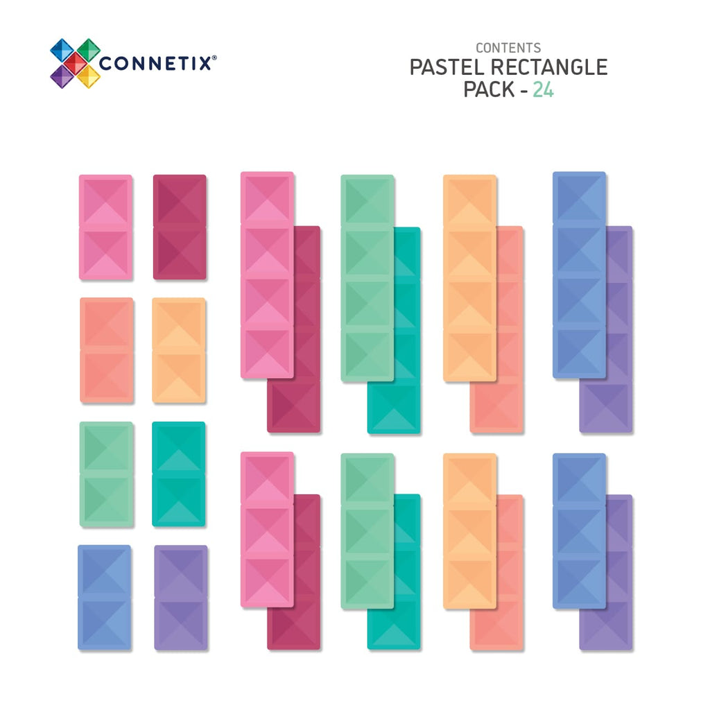 Pastel Rectangle Pack - 24 Piece