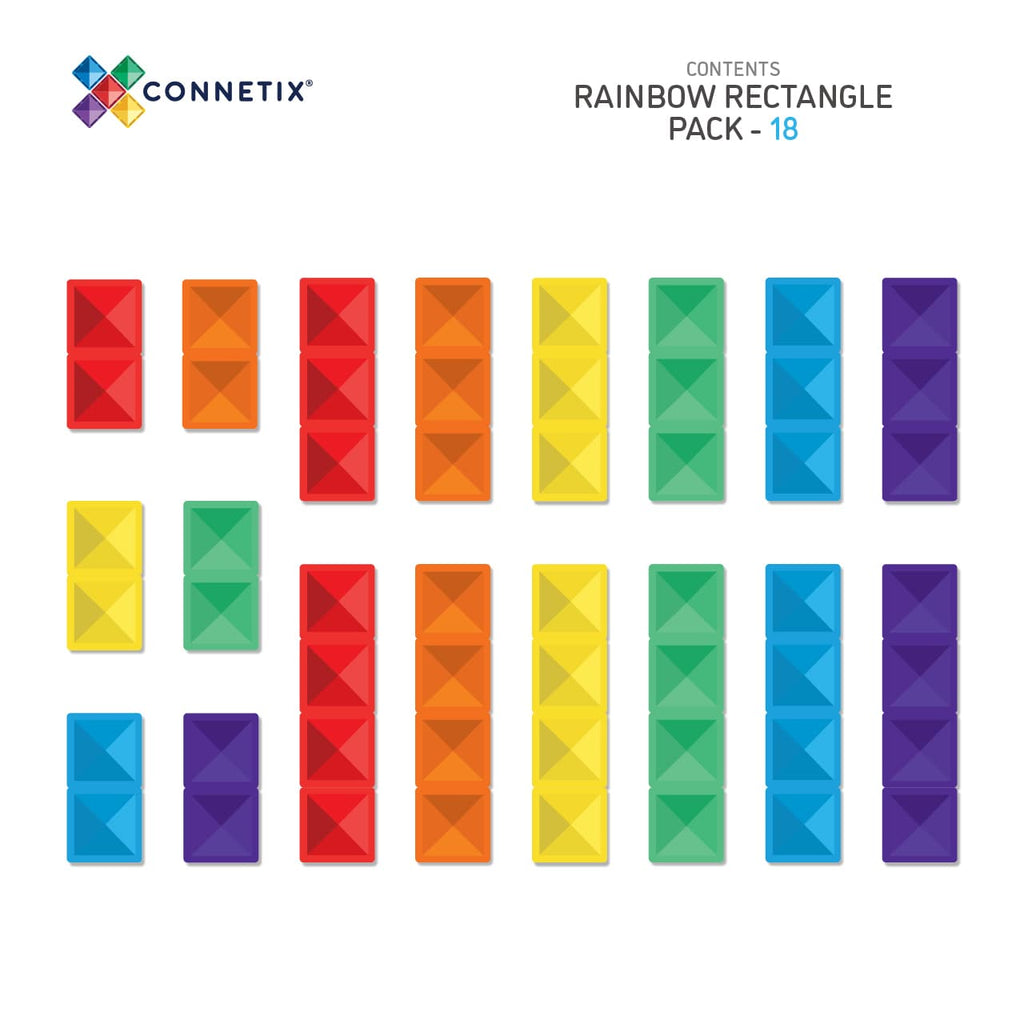 Rainbow Rectangle Pack - 18 Piece