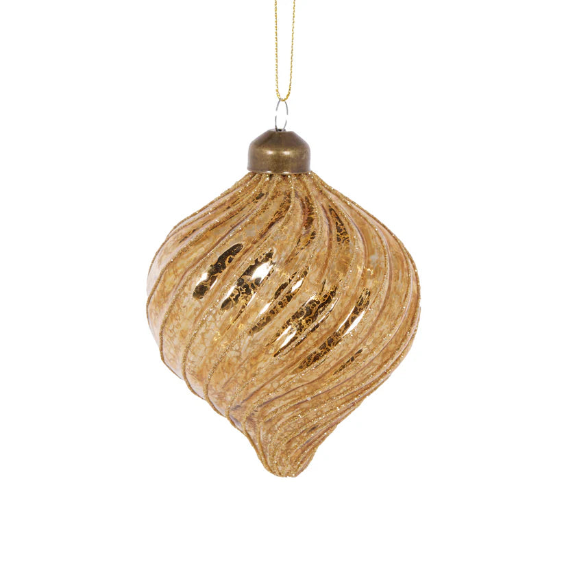 Gold Metallic Drop Bauble