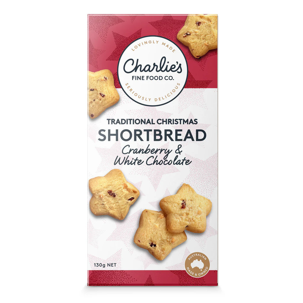 White Chocolate and Cranberry Shortbread Stars 130g