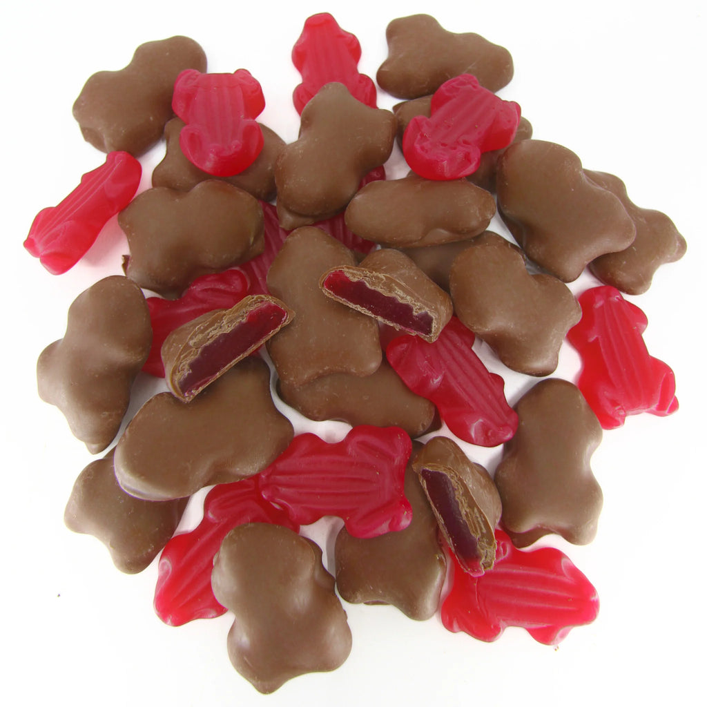 Chocolate Covered Raspberry Frogs 150g