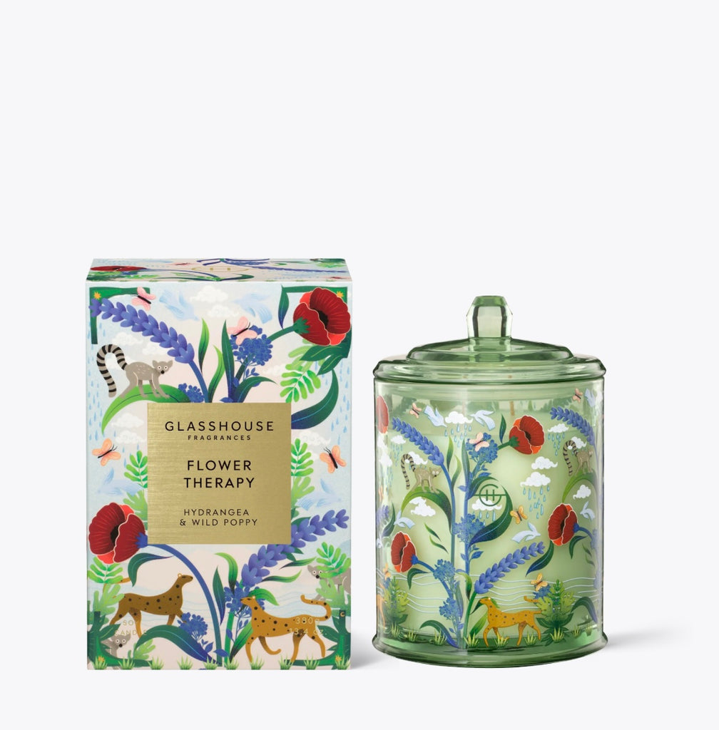 Flower Therapy - Hygrangea & Wild Poppy 380g Soy Candle - LIMITED EDITION