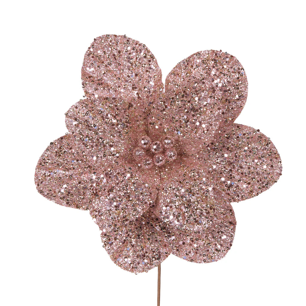 Elaborate Pink Glittered Flower