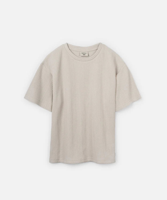 The Veneto Waffle Tee - Mushroom