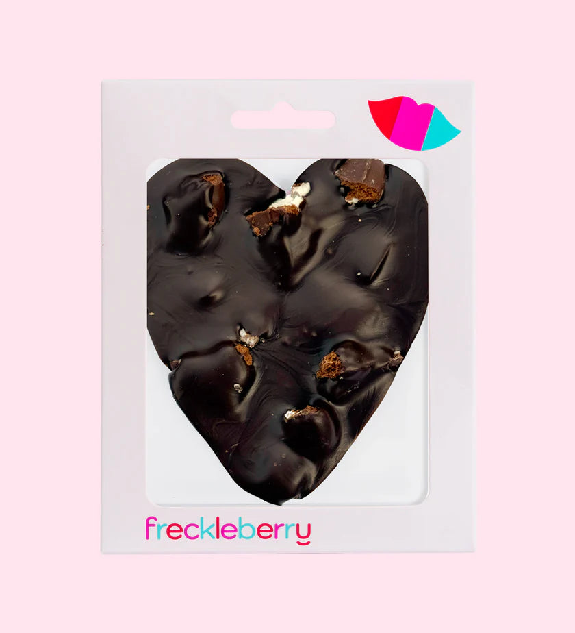 Dark Chocolate with Mint Slice Heart