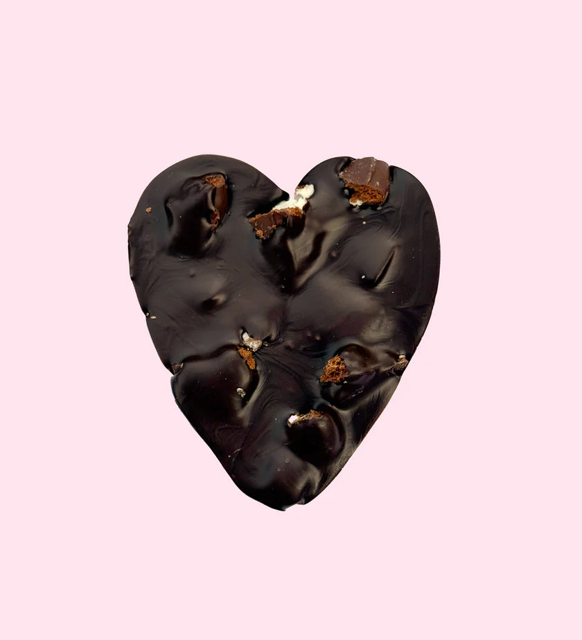Dark Chocolate with Mint Slice Heart