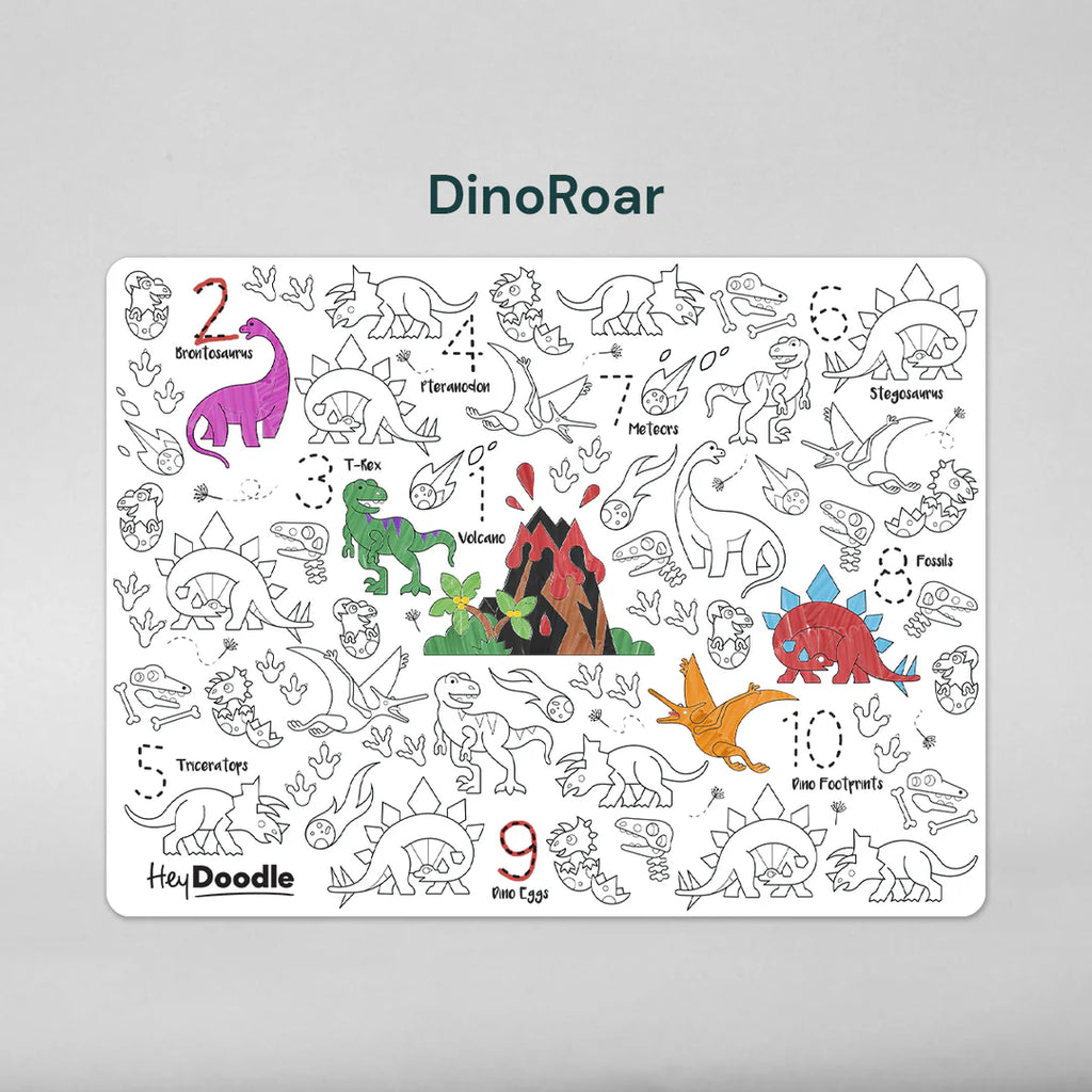 DinoRoar Colouring Mat - 123