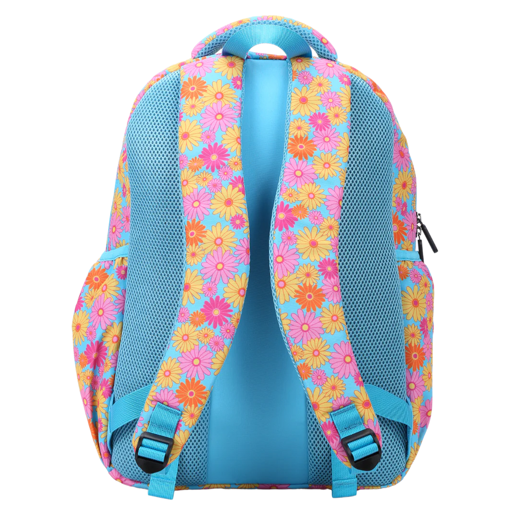 Large School Backpack -Ditsy Daisy Flowers