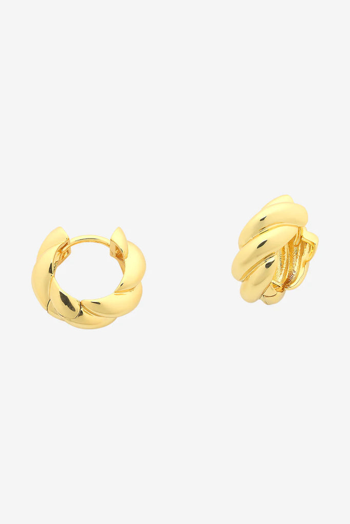 Halo Huggie Earrings - Gold