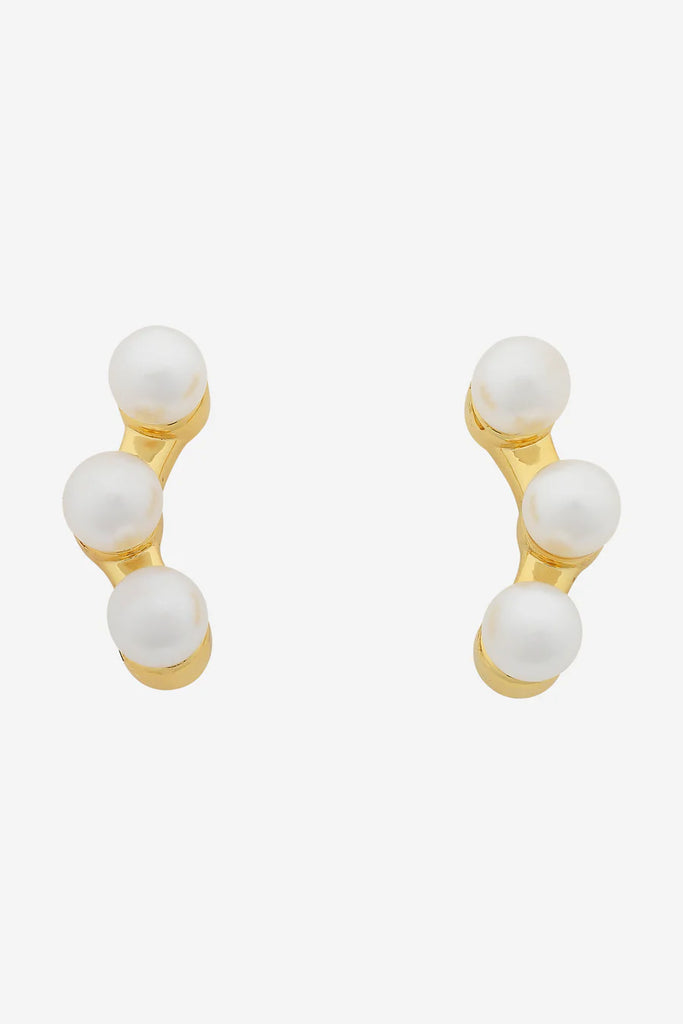 Poppy Pearl Earrings - Gold