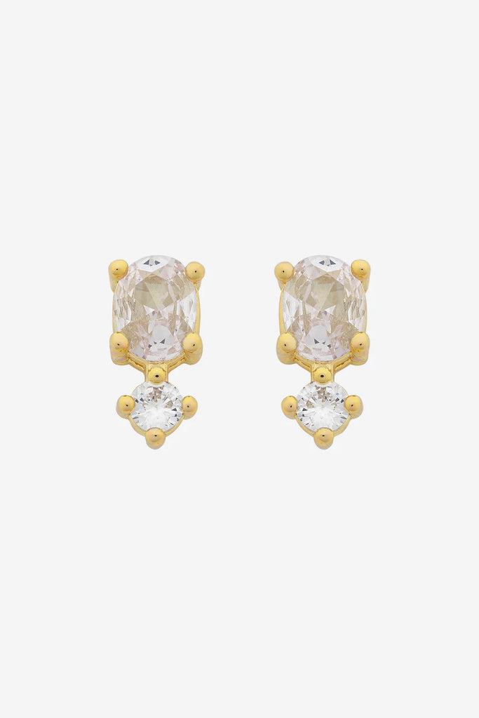 Nico Cz Earrings - Gold