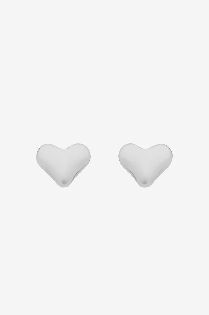 Mariel Heart Earrings - Silver