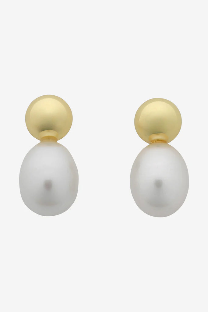 Cove Pearl Earrings - Gold