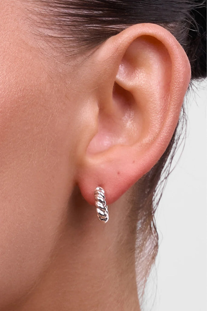 Phoebe Rope Earrings - Silver