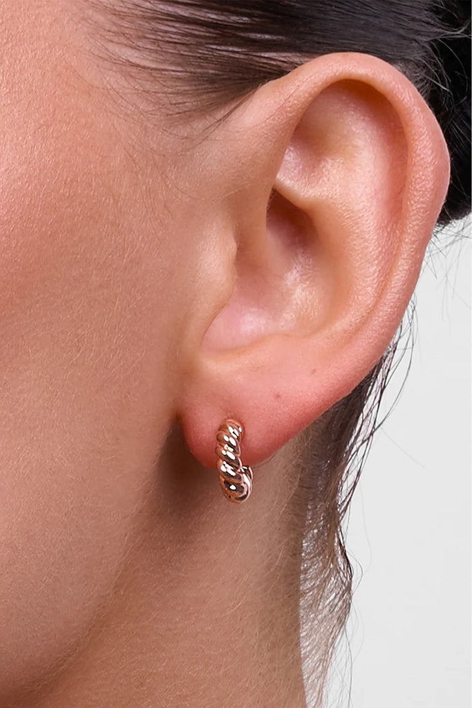 Phoebe Rope Earrings - Rose Gold