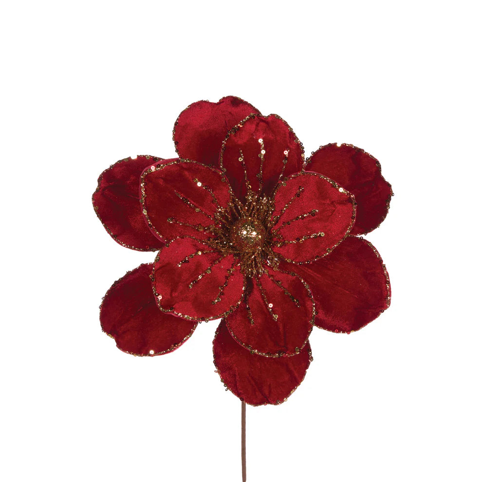 Medium Red Velour Magnolia