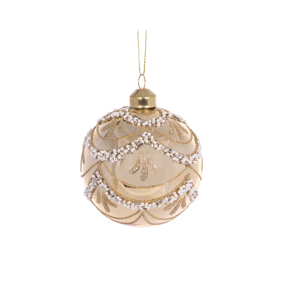 High Shine Scalloped Bauble - Glass