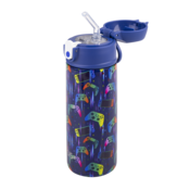 550ml Kids Drink Bottle with Sipper Straw - Gamer