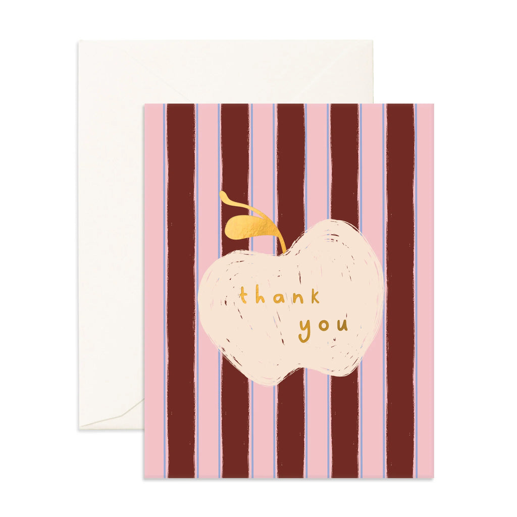 Apple Stripe Thank You Card
